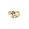 Bague 54 Bague Toi & Moi, saphir rose, saphir bleu et diamants 58 Facettes B240725-1