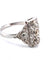 Ring 56 Ring in Platin mit drei Old Mine Diamanten und Diamanten 58 Facettes