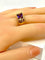 Bague 53 Bague or jaune améthyste carrée 58 Facettes AB341