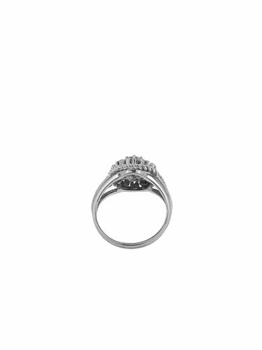 Bague 54.5 Bague cocktail rétro HRD certifiée avec diamants naturels 58 Facettes