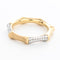 Bague 53 RAINBOW K - Bague Bamboo or jaune et diamants 58 Facettes 85782