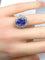 Ring - Ouppvärmd Ceylon-safir 6,53 ct i Platina och diamanter 