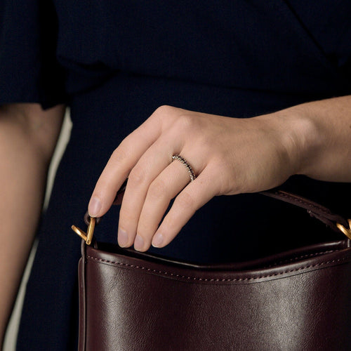 Bague 48 Alliance américaine en or jaune et blanc, diamants 58 Facettes ENG10218