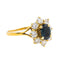 Bague 55 Bague Or jaune Saphir, Diamant 58 Facettes 578410CD