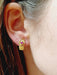 Boucles d'oreilles Paire de boucle d'oreille or, rubis et diamants 58 Facettes