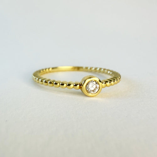 Bague 54 Bague Solitaire n°06 or jaune et diamant 58 Facettes INV006