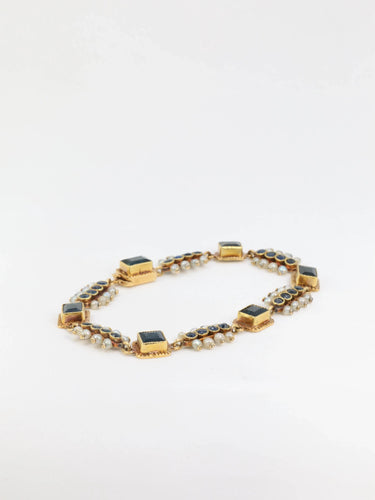 Bracelet Bracelet ancien or jaune saphirs perles fines 58 Facettes 286