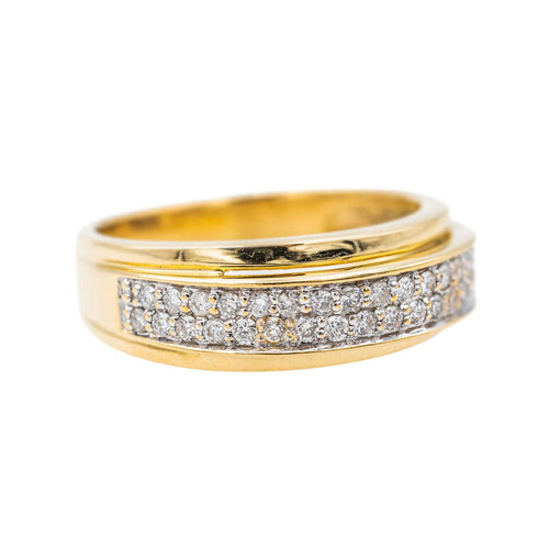 Bague 50 Bague Demi alliance Or jaune Diamant 58 Facettes 3140233CN