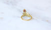 Bague 52.5 Bague Ancienne en Or Jaune Fleur Rubis et Diamants 58 Facettes