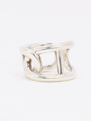 Bague 50 HERMES Bague vintage Cythère en argent 58 Facettes 1138.2