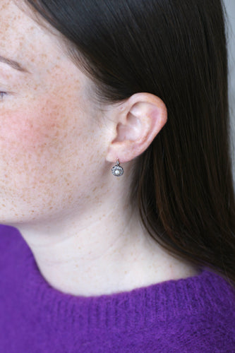 Boucles d'oreilles Dormeuses Anciennes Perles Fines et Diamants 58 Facettes