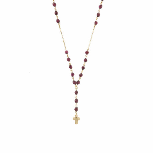 Collier Collier chapelet avec grenats 58 Facettes 34278
