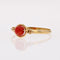 Bague 53 Bague perle de corail or jaune 58 Facettes 21-676A