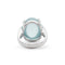 Bague Bague en or avec aigue-marine de 18,5 ct et diamants 58 Facettes