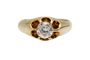 Bague 57 Bague solitaire en or jaune avec diamant taille ancienne de 0,80 ct 58 Facettes 11215