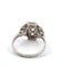 Ring 56 Ring in Platin mit drei Old Mine Diamanten und Diamanten 58 Facettes