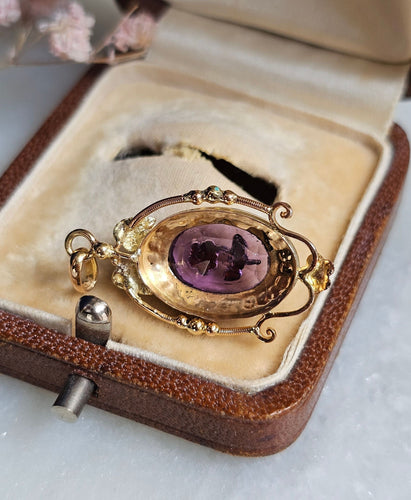 Pendentif Pendentif ancien en or rose et jaune 58 Facettes 313