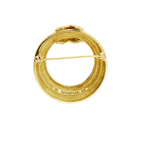 Broche Tiffany & Co. - Broche nœud rond en or jaune 58 Facettes 39787