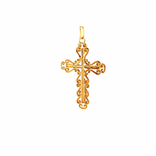 Pendentif Pendentif Croix Or Jaune 18k 58 Facettes 3-PED1-GS37602