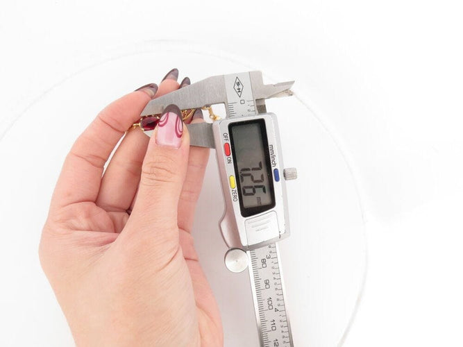 Bracelet bracelet maille filigrane sertie 5 grenats de perpignan or jaune 58 Facettes 264472