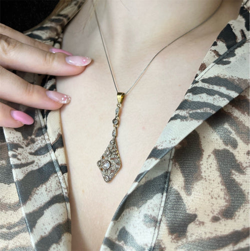 Pendentif Pendente Jugendstil, Impero Austroungarico 58 Facettes