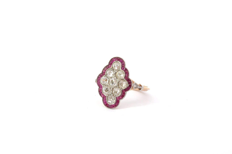 Bague 52 Bague Or jaune Diamants Rubis 58 Facettes 22046