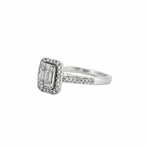 Bague 50 Bague or blanc et diamants 58 Facettes BO/230043/