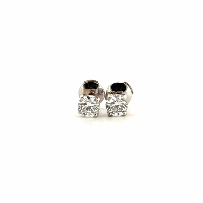 Boucles d'oreilles Puces d'oreilles or blanc diamant 58 Facettes 2-BOE1-GS35531