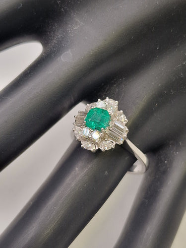 Bague 54 Bague vintage émeraude années 1950-60 58 Facettes