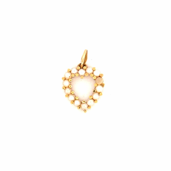 Pendentif Pendentif Coeur Or Jaune 18k & Perle 58 Facettes B4PE-GSJT102302