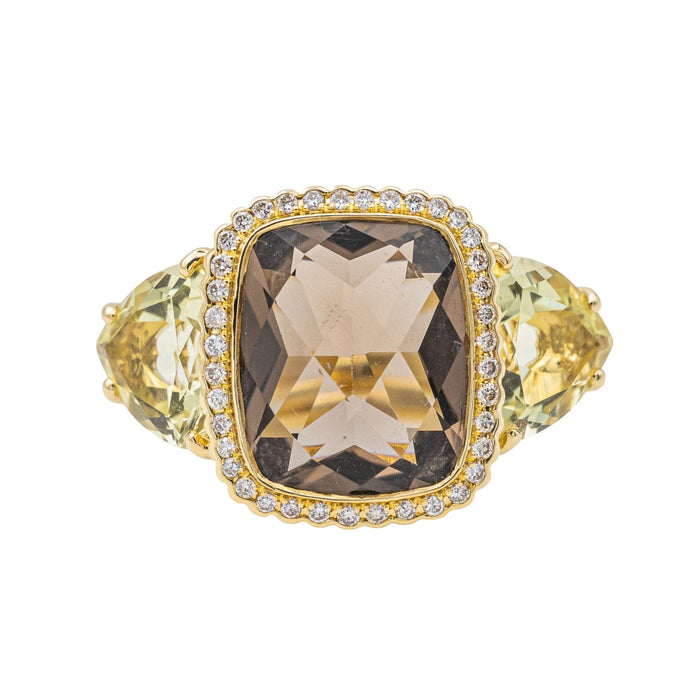 Bague 50 Bague Cocktail Or jaune Quartz fumé 58 Facettes 3462663CN