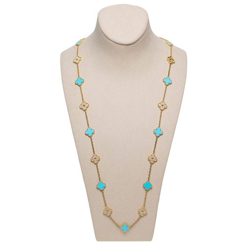 Van Cleef & Arpels - Sautoir Alhambra Turcoaz și Diamante 