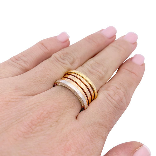 Bague 55 Bague Bulgari, "B.Zero1", trois ors. 58 Facettes 33655