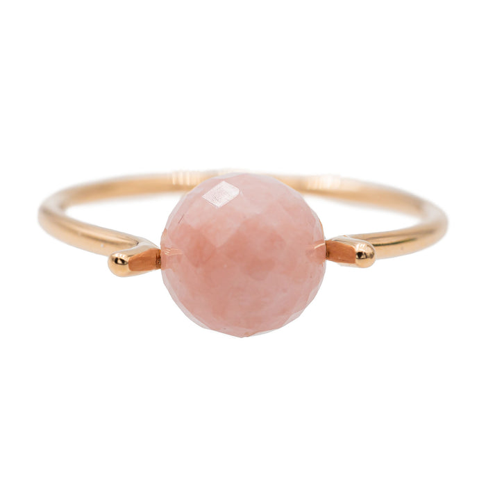 Rhodochrosite Rose Gold Ring