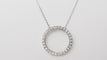 Collier Collier pendentif cercle en or blanc et diamants 58 Facettes 32920