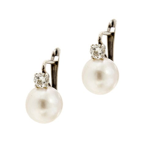 Boucles d'oreilles Boucles d'oreilles en perles et diamants 58 Facettes 38952