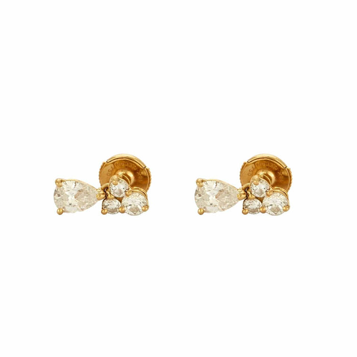 Boucles d'oreilles Boucles d'oreilles dormeuses or et diamants 58 Facettes BO/230136