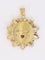 Pendentif Pendentif or jaune rubis "Il bat pour toi" grand modèle 58 Facettes 1190.4