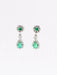 Boucles d'oreilles Boucles d'oreilles pendantes or blanc émeraudes diamants 58 Facettes 1019.3