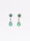 Boucles d'oreilles Boucles d'oreilles pendantes or blanc émeraudes diamants 58 Facettes 1019.3