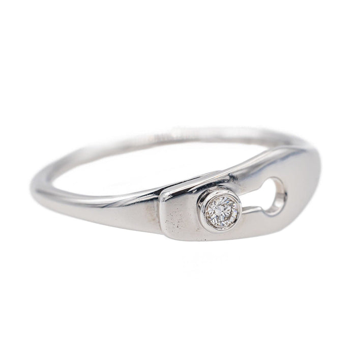 Bague 51 Dinh Van Bague Serrure Or blanc Diamant 58 Facettes 3389108CN