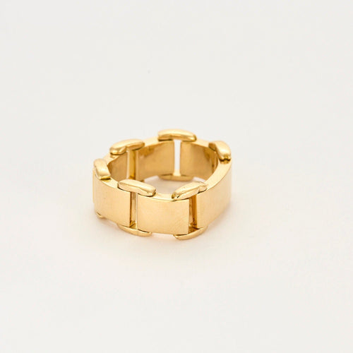 Fleksibel ring i gult gull