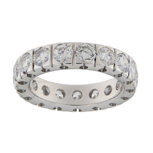 Bague 54.5 Bague d'éternité en or blanc 3,71 carats avec diamants 58 Facettes G3724