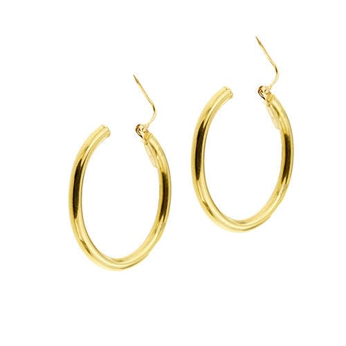 Boucles d'oreilles Boucles d'oreilles créoles ovales en or jaune 58 Facettes 37575
