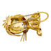 Pendentif Clip vintage Van Cleef & Arpels, "Lion Ebouriffé", platine, or jaune, diamants, émeraudes. 58 Facettes 33941