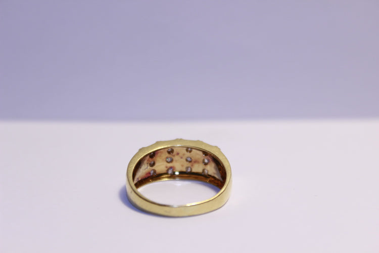 Bague 55 Bague Or jaune Diamants 58 Facettes