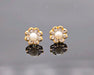 Boucles d'oreilles Paire de boucles d'oreilles en or avec perle et diamant 58 Facettes