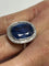 Bague 54 Très belle bague ornée d'un imposant Saphir de CEYLAN NON CHAUFFE 58 Facettes 214520