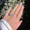 Bague 54 Bague Vintage Or 18 Carats, Topaze Bleue et Diamants 58 Facettes 366