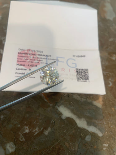 Bague Diamant 4.65 Carats (Certificat LFG) 58 Facettes BD210